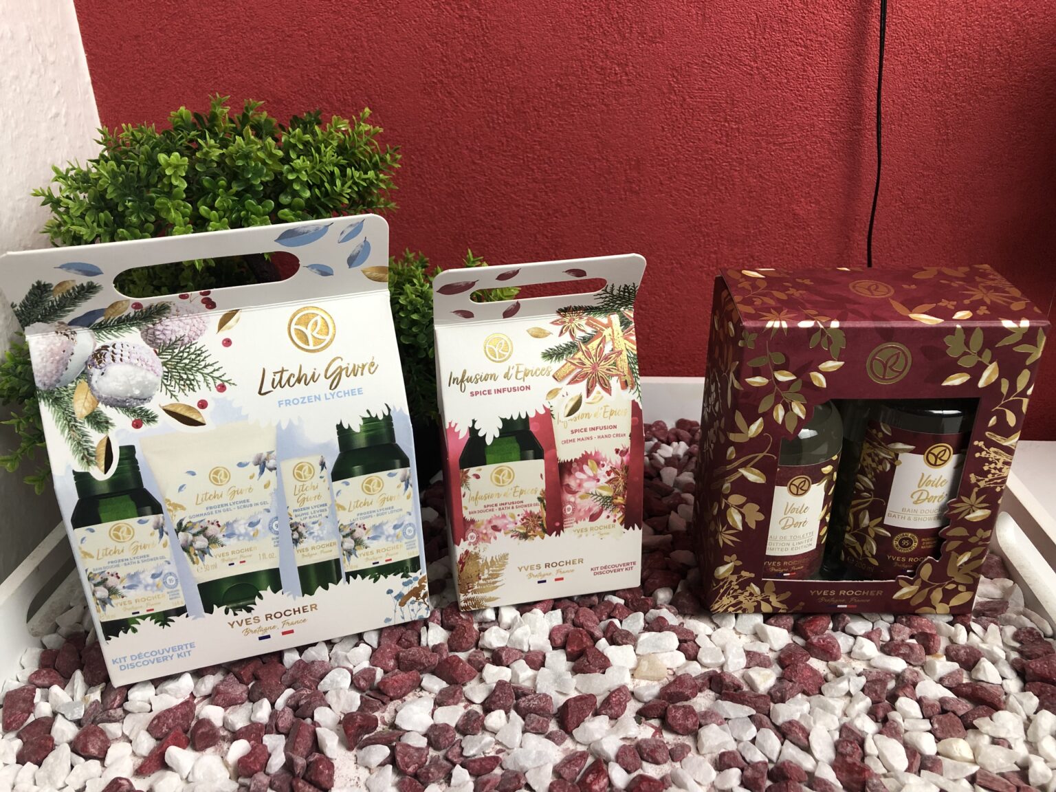 Die drei Yves Rocher Weihnachtsgeschenksets