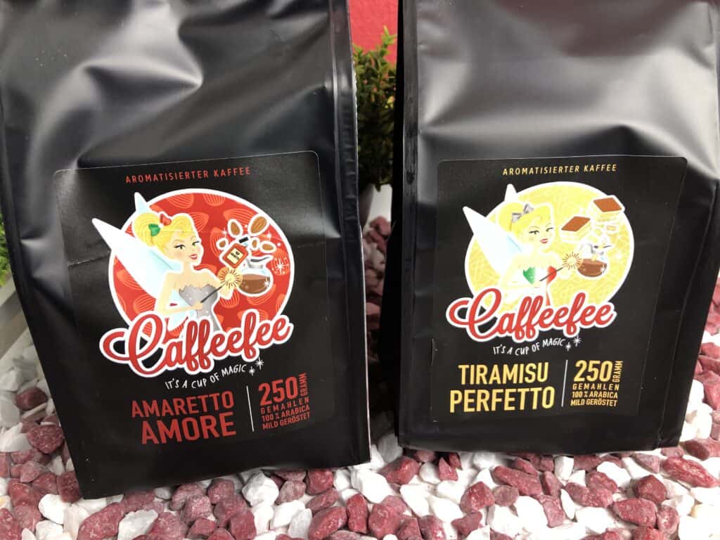 Die Sorte Amaretto und Tiramisu von Caffeefee