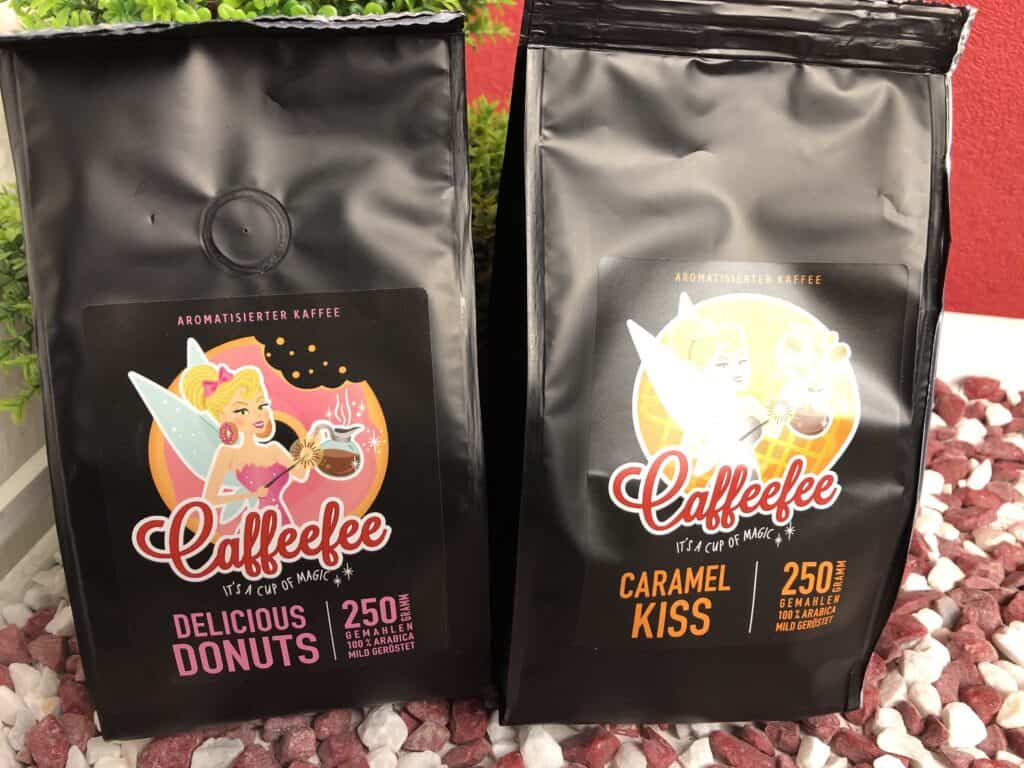 Die Sorte Donuts und Caramel Kiss von Caffeefee