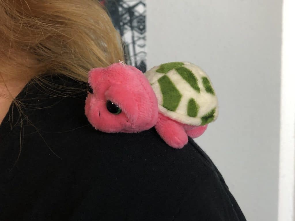 Und noch einmal meine Schildkröte auf der Schulter