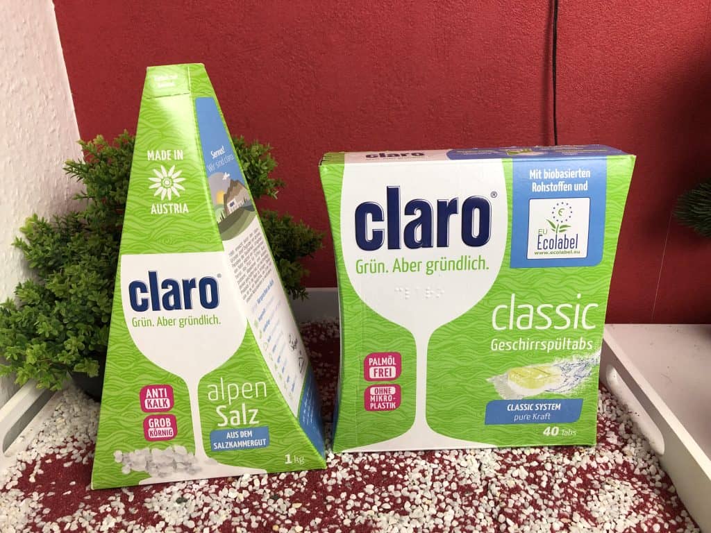 Die Classik Geschirrspültabs und das Alpensalz von Claro