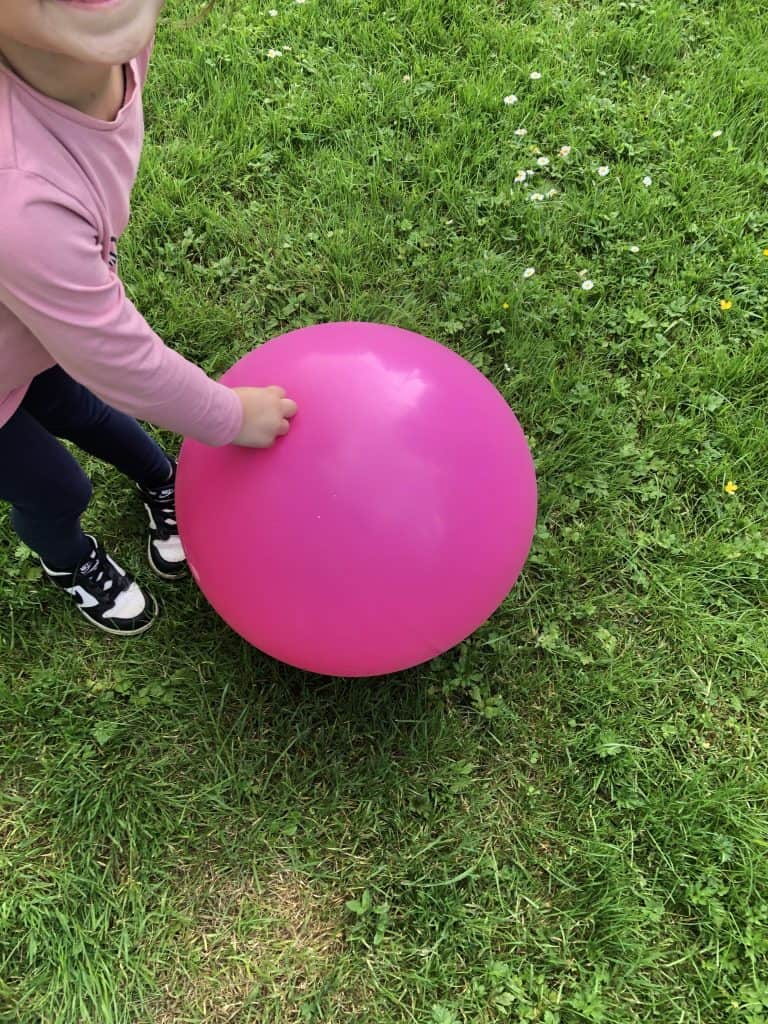 Der riesen Ballon in Pink