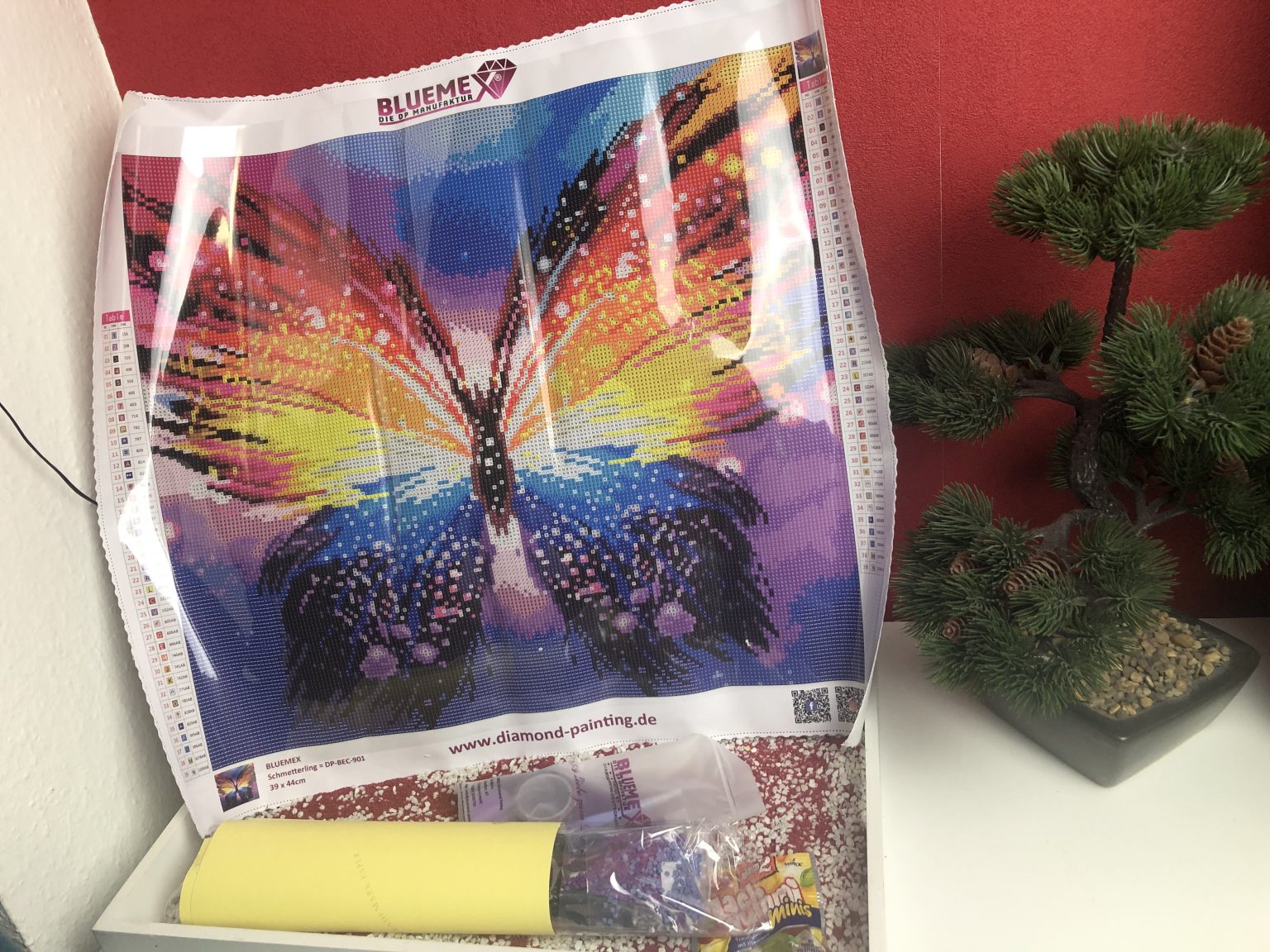 Mein Blumex Diamond Painting Bild Schmetterling