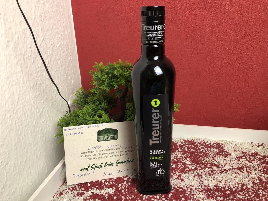Meine Flasche von dem Treurer Olivenöl