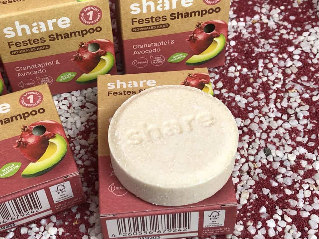 Das Share Festes Shampoo, die Sorte Granatapfel & Avocado