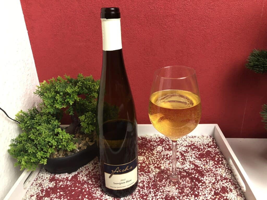 Der leckere Sauvignon Blanc von dem Weingut Fuchs