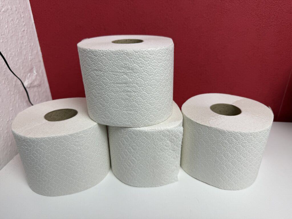 Das klassisch weiße Toilettenpapier