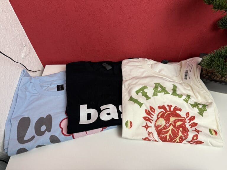 Meine T-Shirts aus dem Trip to Italy Shop
