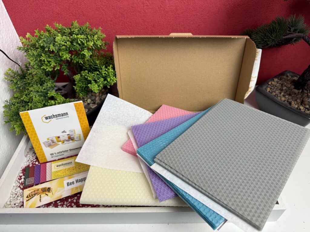Die verschiedenen Farben der Wachsmann Bienenwachsplatten