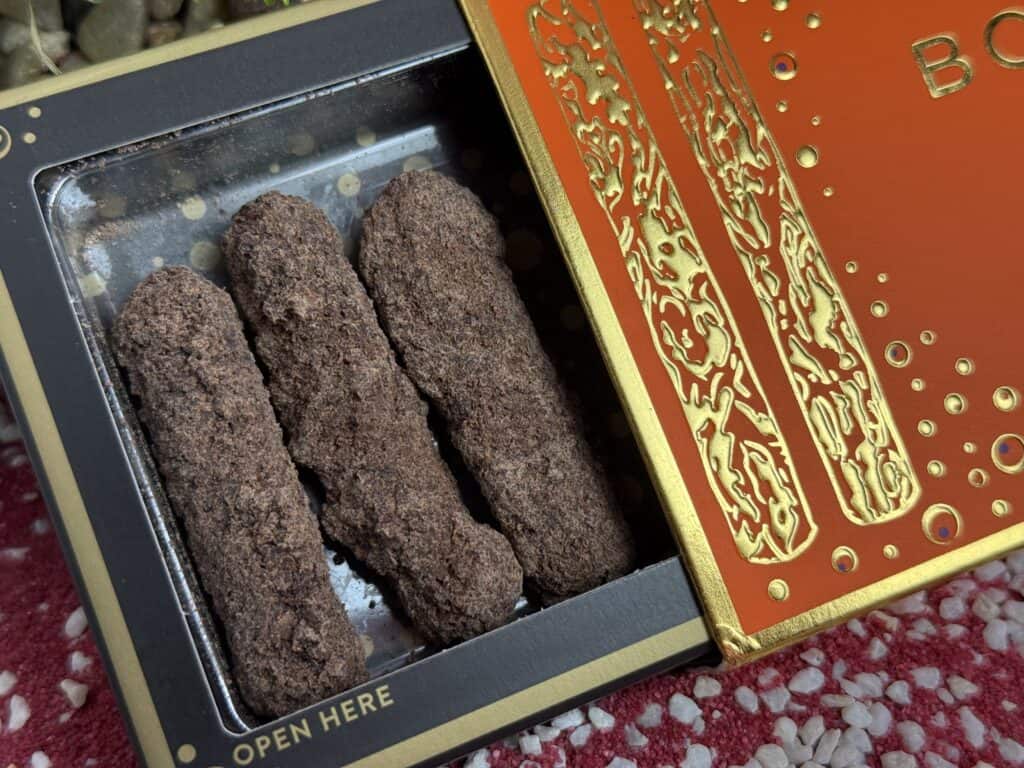 So sehen die Booja Booja Schoko-Trüffel-Sticks Orange aus