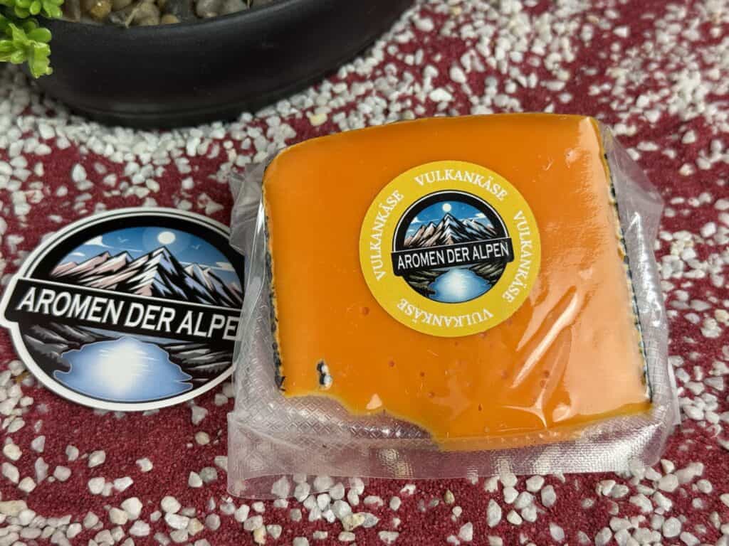 Aromen der Alpen Käse, der Vulkankäse