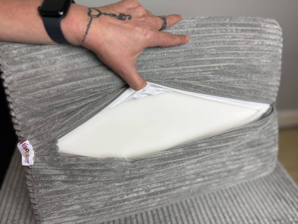 Der super weiche Schaumstoff als Füllung