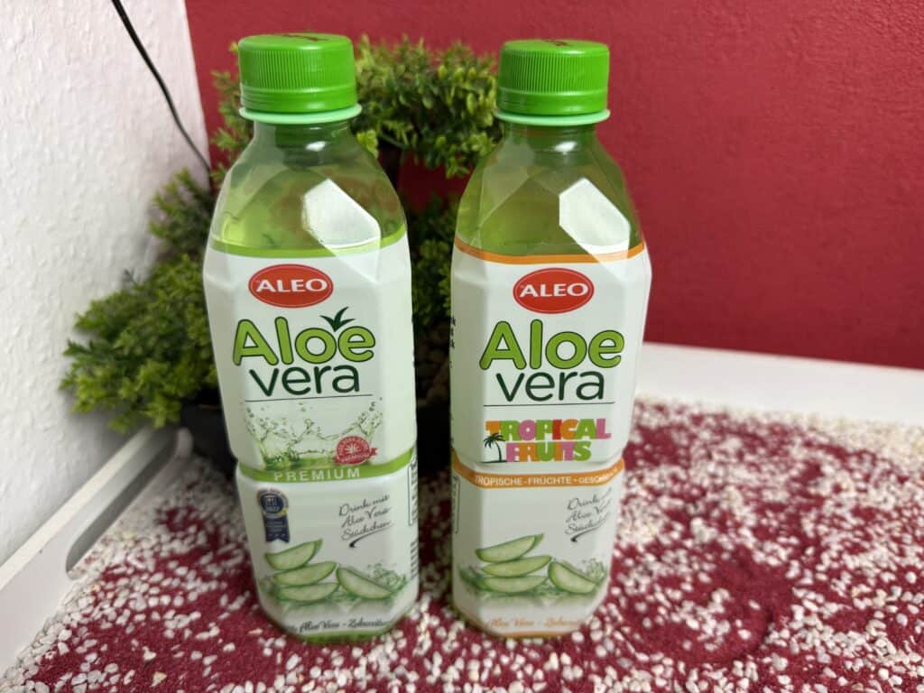 Und meine beiden Aloe Vera Getränke von Aleo zum probieren
