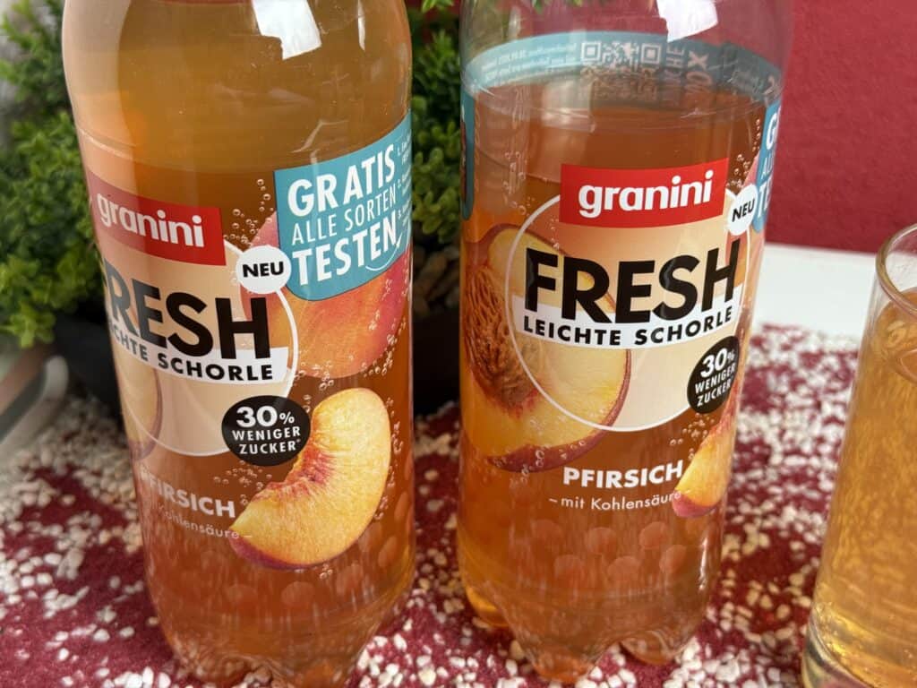Die Granini Fresh Pfirsich Leichte Schorle jetzt Gratis testen