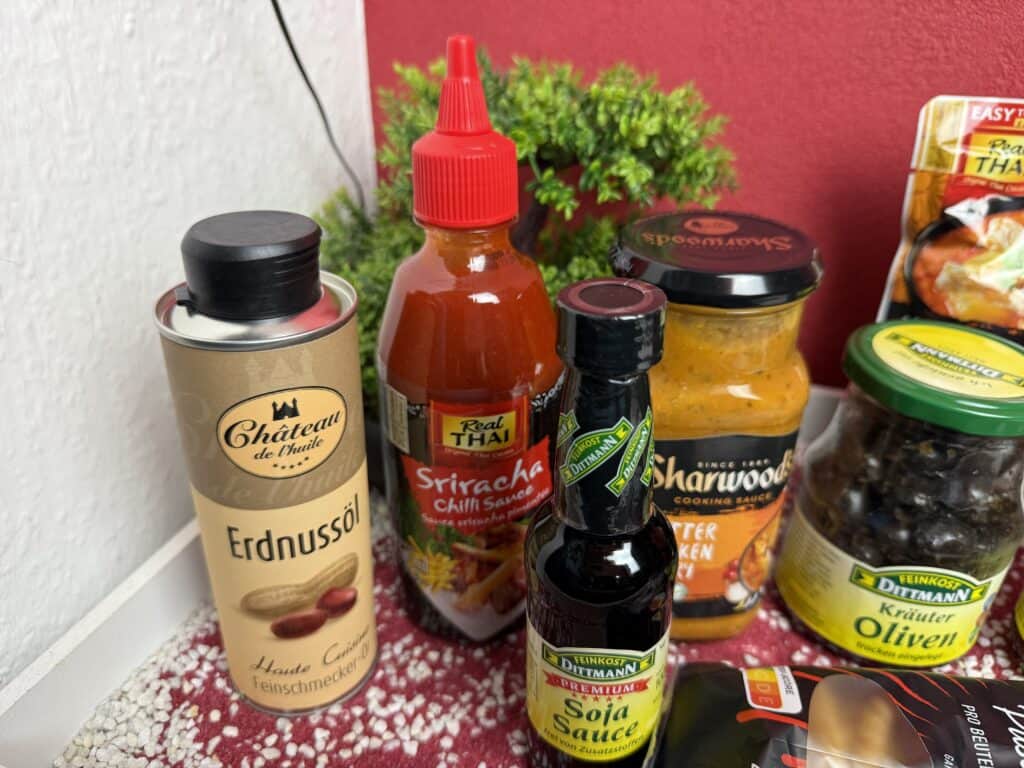 Ein Teil meiner Produkte von Feinkost Dittmann