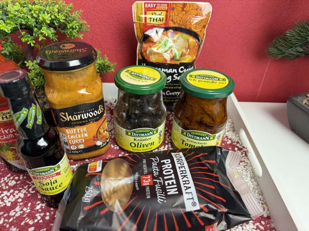 Ein Teil meiner Produkte von Feinkost Dittmann