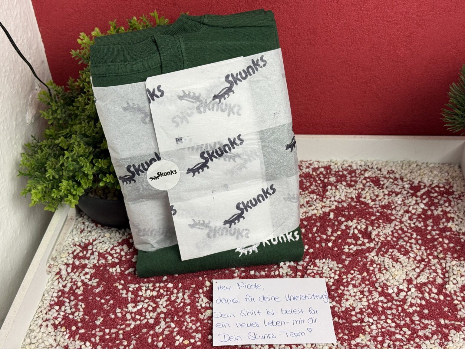 Mein gerettetes T-Shirt aus Überproduktionen von Skunks
