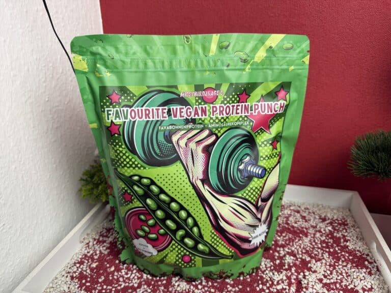 Mein Missbirdzrage Favabohnenprotein in der Sorte Banana Milk