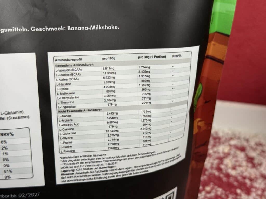 Das Missbirdzrage Favabohnenprotein, hier seht ihr was drin ist
