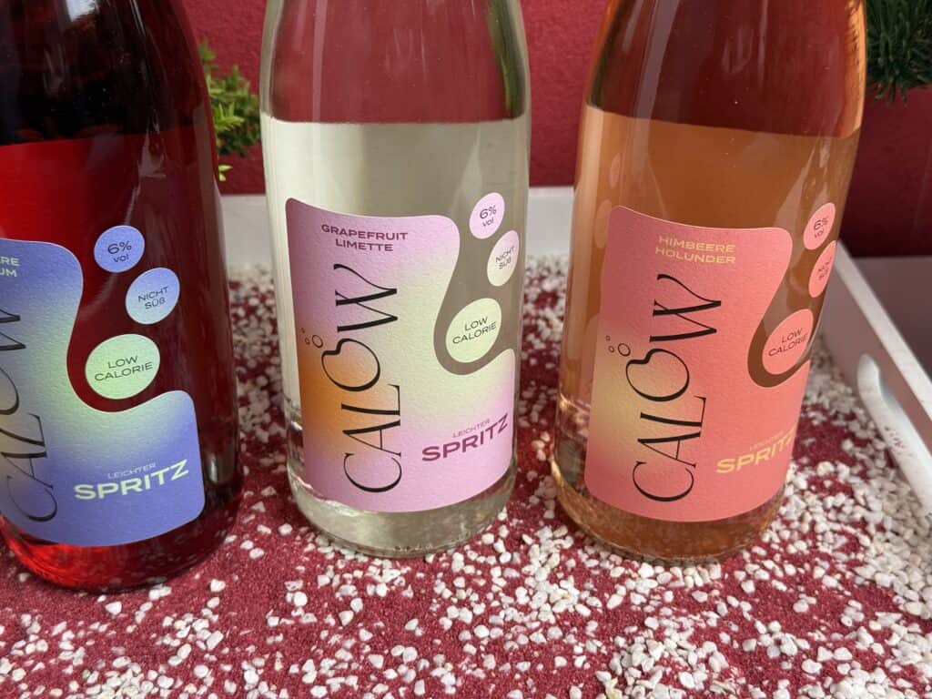 Und die anderen zwei Sorten von Calow Spritz