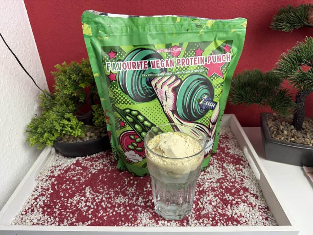 Das Pulver des Missbirdzrage Favabohnenprotein