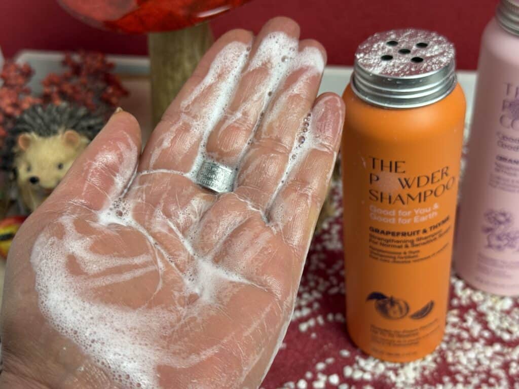 The Powder Shampoo, es schäumt wirklich richtig gut auf