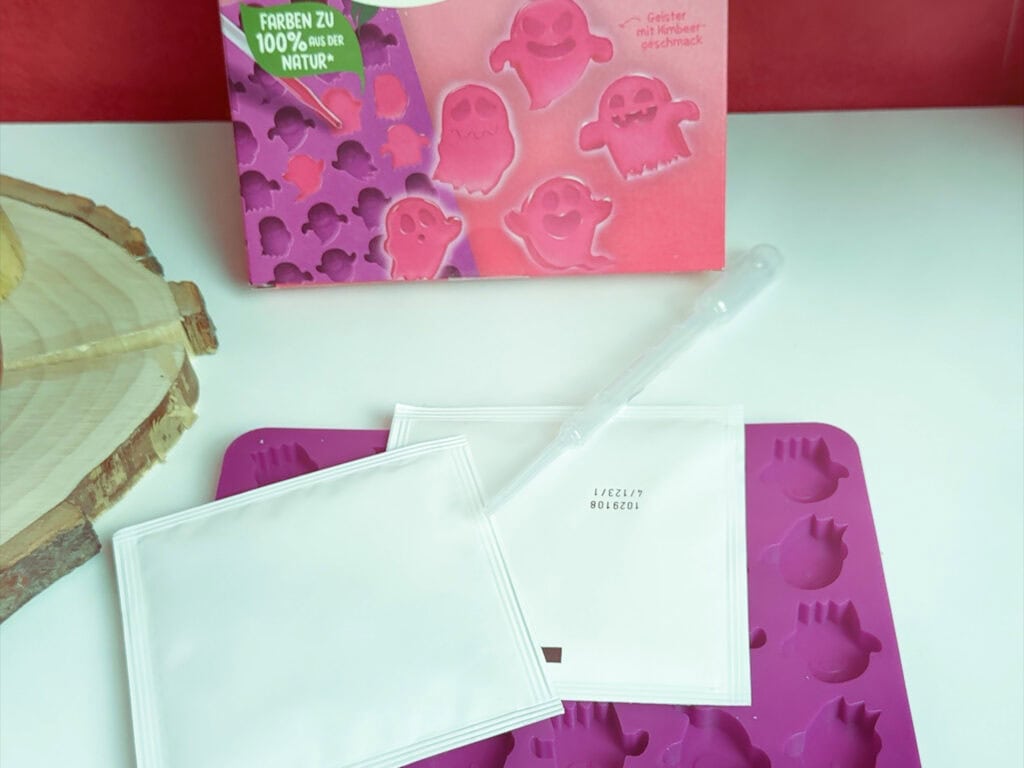 Das befindet sich in dem Paket von dem Heitmann Kreativ Halloween Fruchtgummi