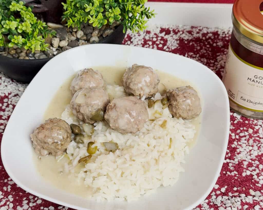 Gourmet Manufaktur Gut Klepelshagen, die Königsberger Klopse