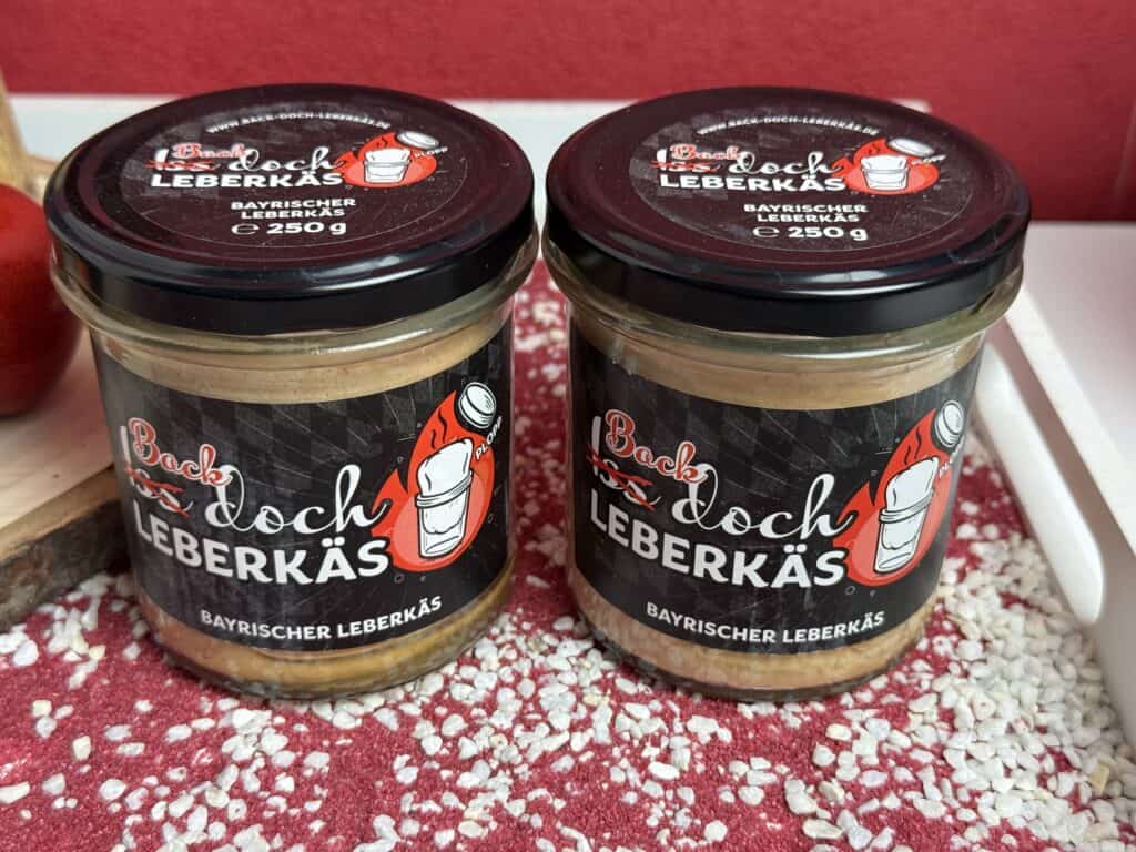 Iss doch Wurscht Leberkäse im Glas die Sorte Leberkäs mit Röstzwiebeln