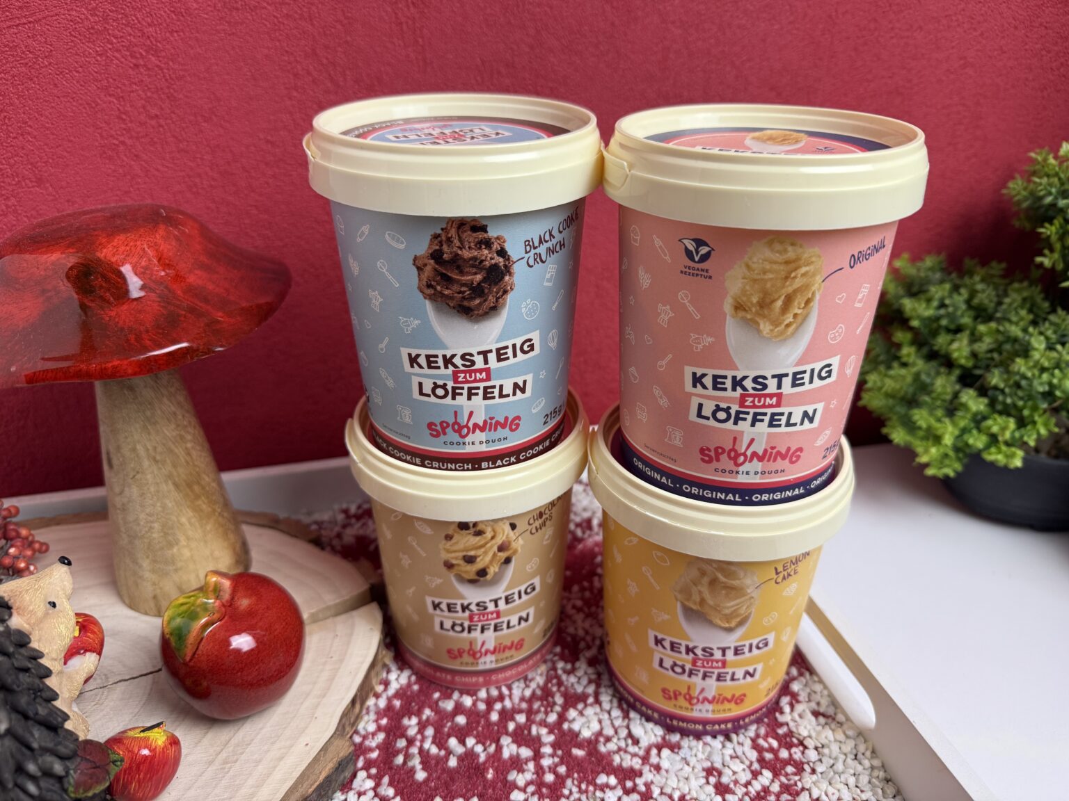 Meine vier Sorten Spooning Cookie Dough, der Keksteig zum Löffeln