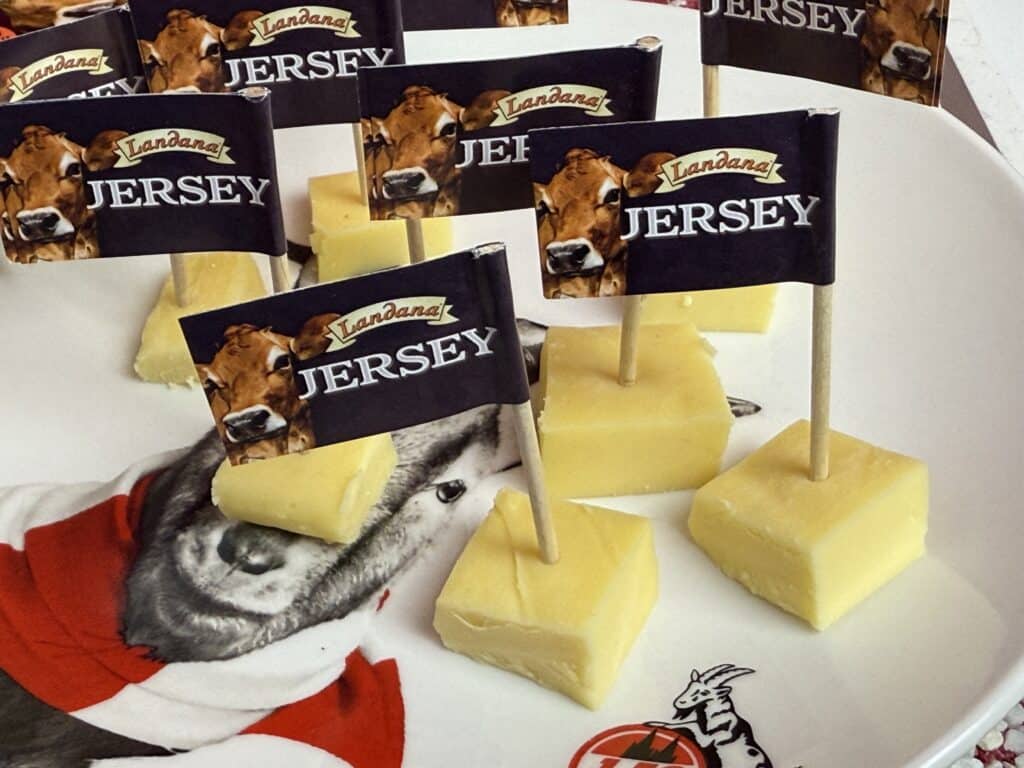 Und der Landana Käse in Nahaufnahme