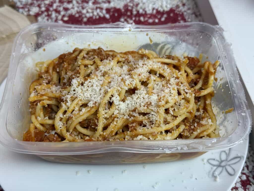 Die fertigen Spaghetti Bolognese, absolut lecker