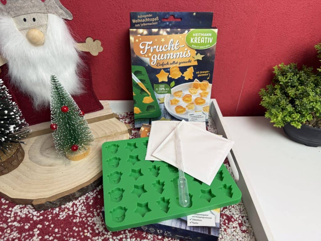 Der Inhalt aus dem Heitmann kreativ Fruchtgummi Weihnachten Set