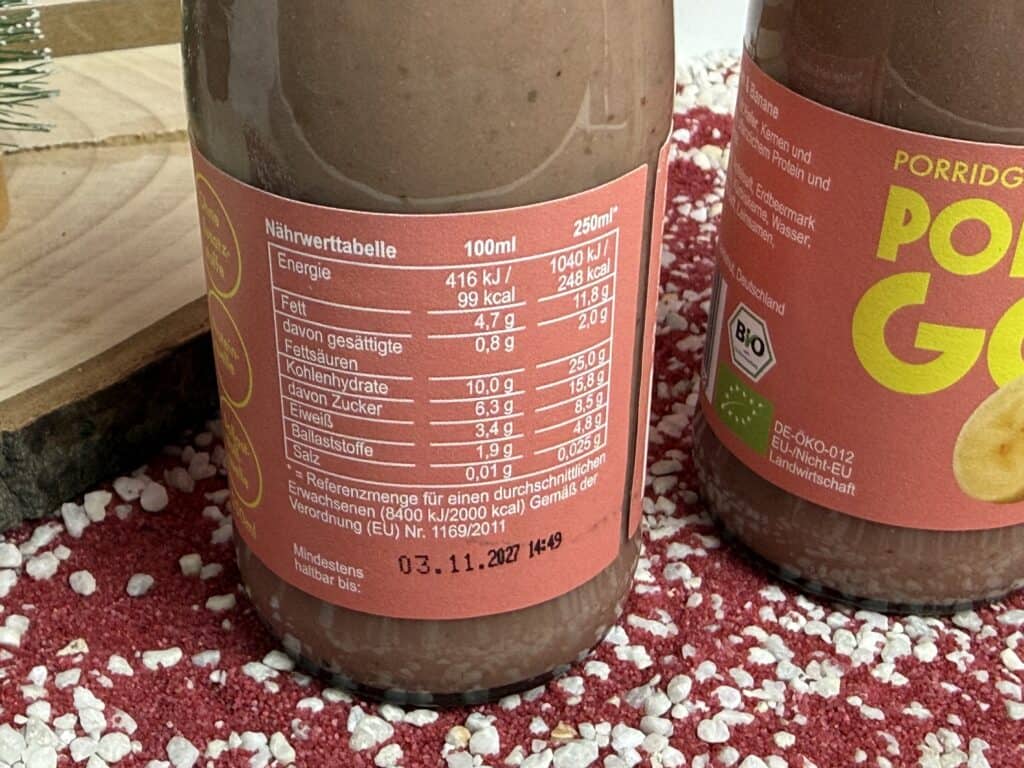 Die Nährwerte der Sorte Erdbeere-Banane