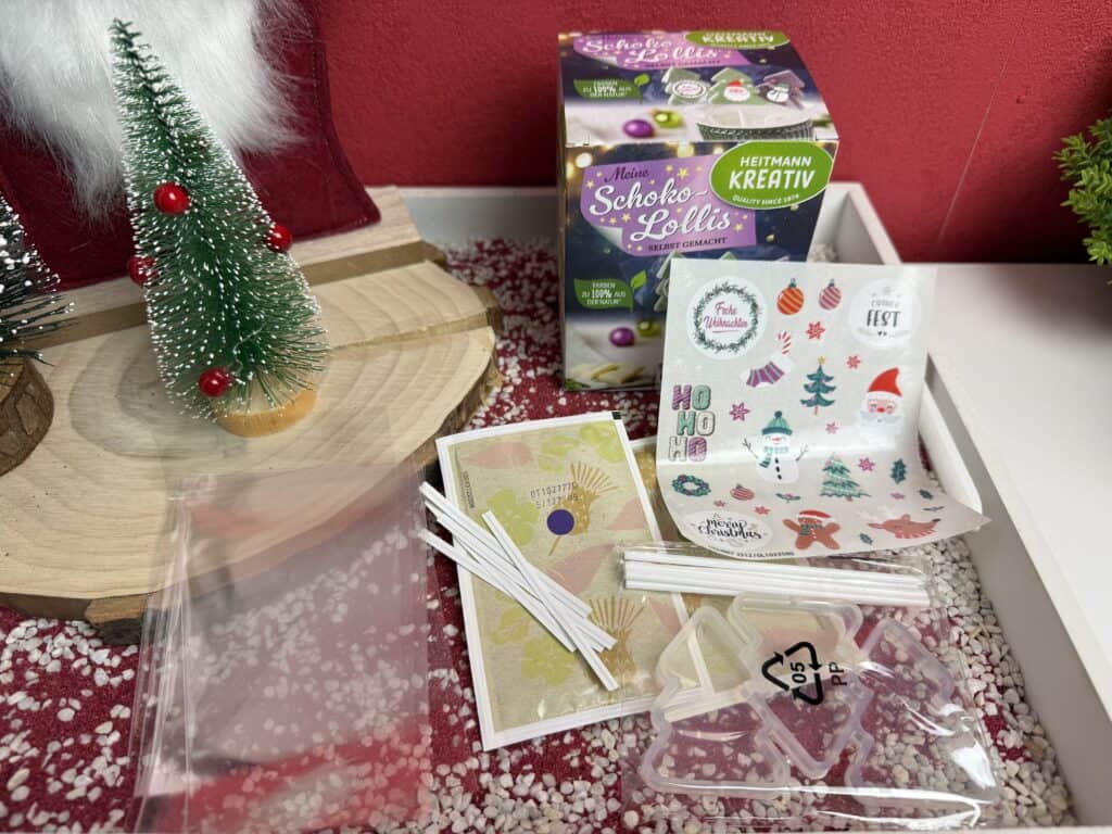 Das ist der Inhalt des Heitmann kreativ Schoko Lollis