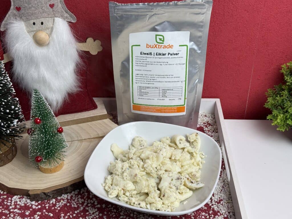 Unser Rührei mit dem Buxtrade Eiklar Pulver