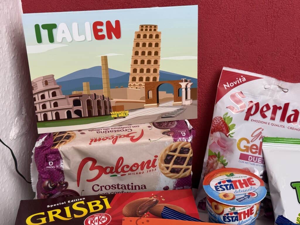 Hier seht ihr noch einige Produkte der Italien Snackbox von Vernasche die Welt