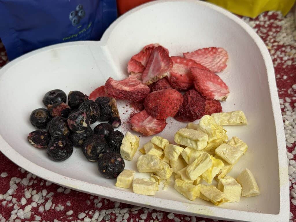 Die gefriergetrockneten Früchte von Ubafoods