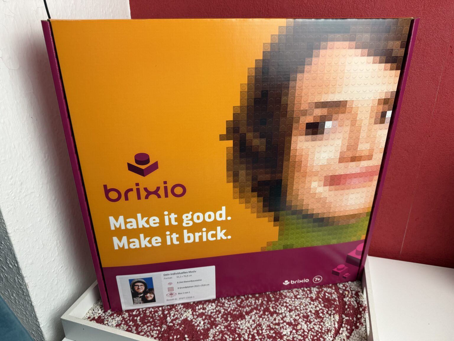 Brixio, mein Foto als Klemmstein-Mosaik