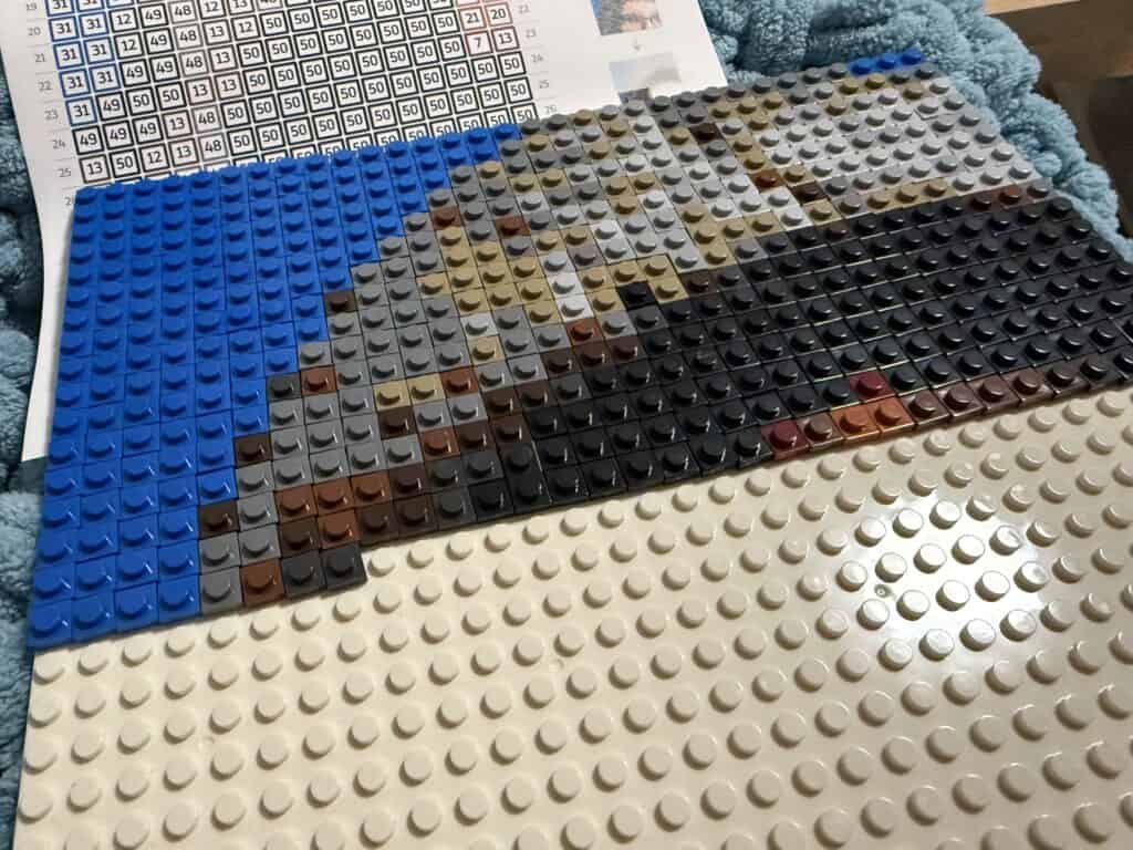 Die erste Grundplatte in Bearbeitung