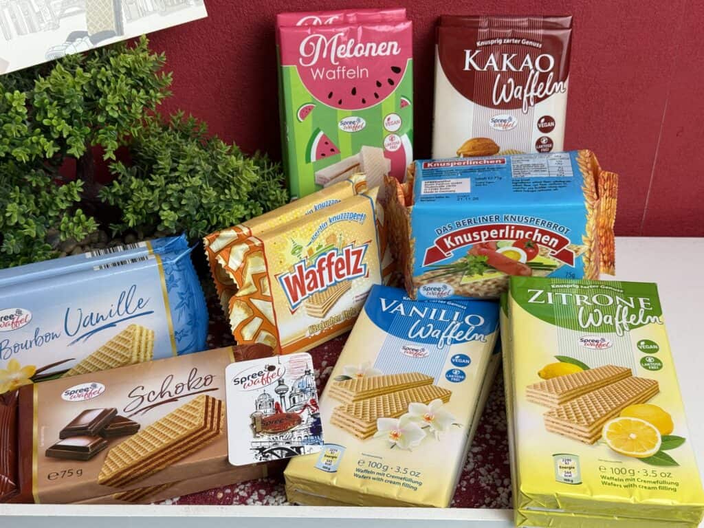 Die verschiedenen Produkte von Spreewaffel