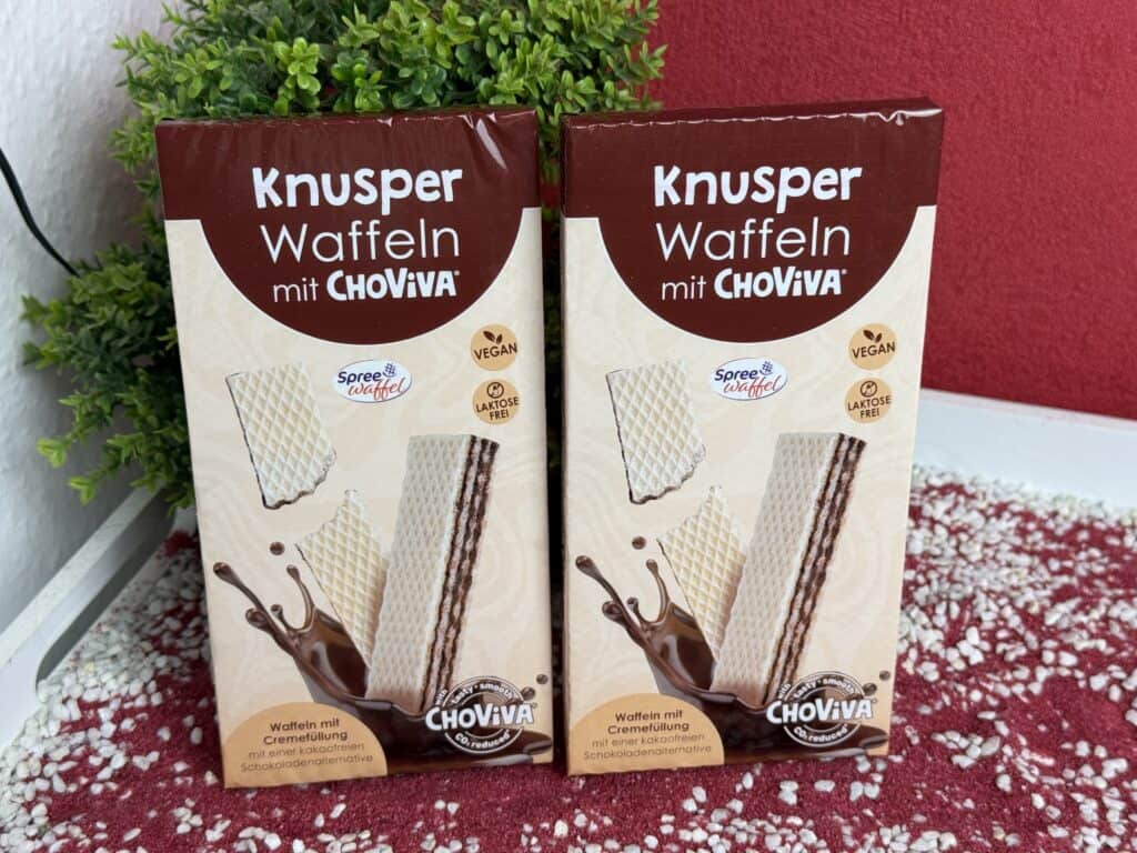 Und ihre neuen Knusperwaffeln ChoViva