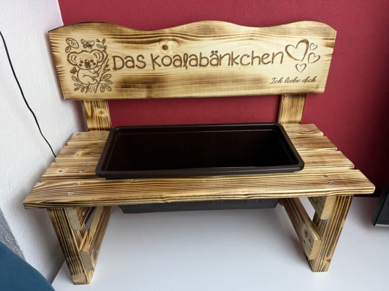 Das KlaSa Kreativwerkstatt großes Blumenbänkchen