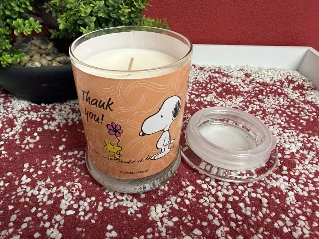 CandleVibes Snoopy Kerzen, die Kerze Thank You