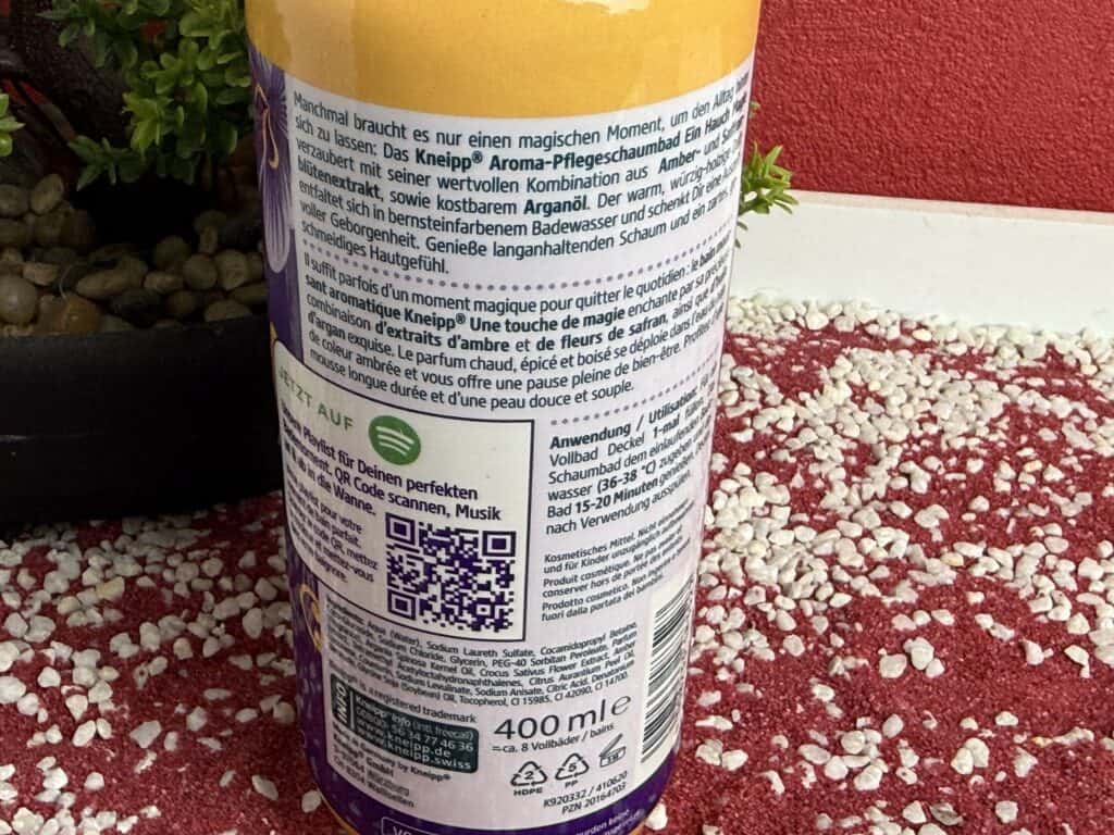 Das Aroma-Pflegeschaumbad Kneipp Ein Hauch Magie