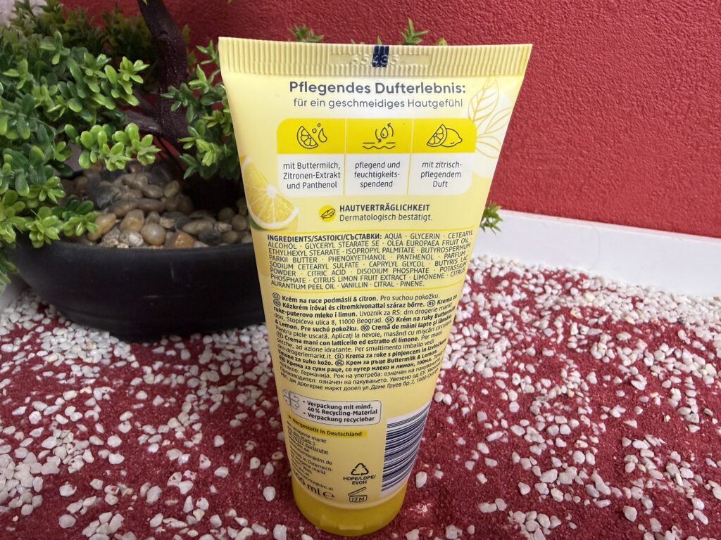 Alle Informationen der Balea Buttermilk Lemon Handcreme
